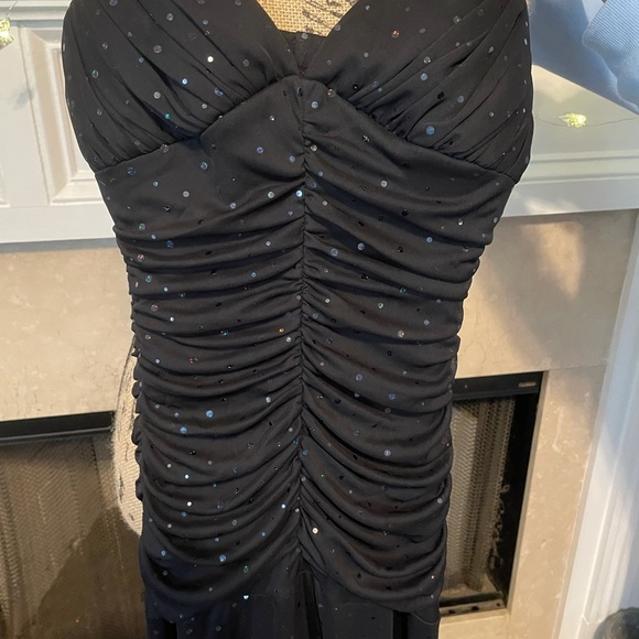 Long black Teeze Me formal dress with sequins. Size Small. NWOT. Never worn. - Picture 2 of 6